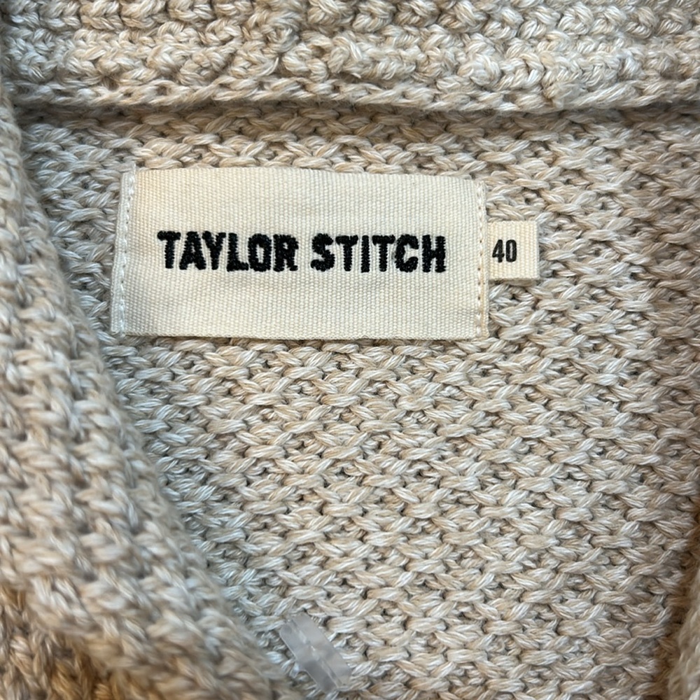 Taylor Stitch Cream Cardigan Sweater - Picture 10 of 13